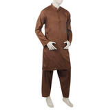 Men's Kurta Shalwar Suit - Brown, Men's Shalwar Kameez, Chase Value, Chase Value