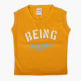 Newborn Boys Sando - Mustard, Newborn Boys Shirts & T-Shirts, Chase Value, Chase Value