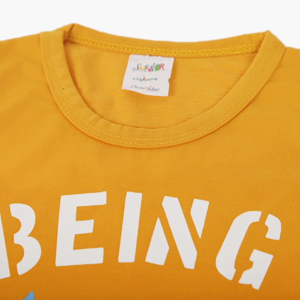Newborn Boys Sando - Mustard, Newborn Boys Shirts & T-Shirts, Chase Value, Chase Value