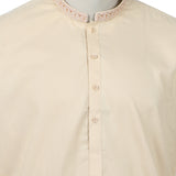 Men's Embroidered Stitched Shalwar Suit - Beige, Men's Shalwar Kameez, Chase Value, Chase Value