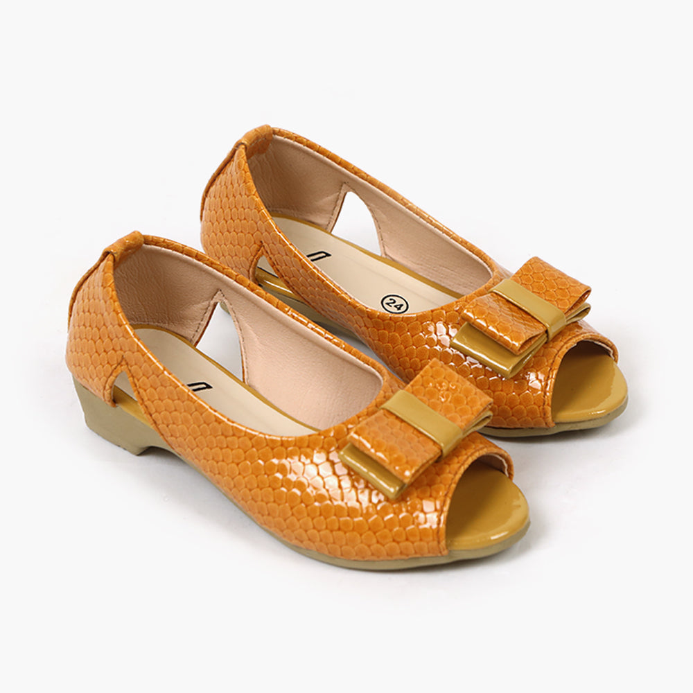 Girls Peep Toe Sandal - Yellow, Girls sandals, Chase Value, Chase Value