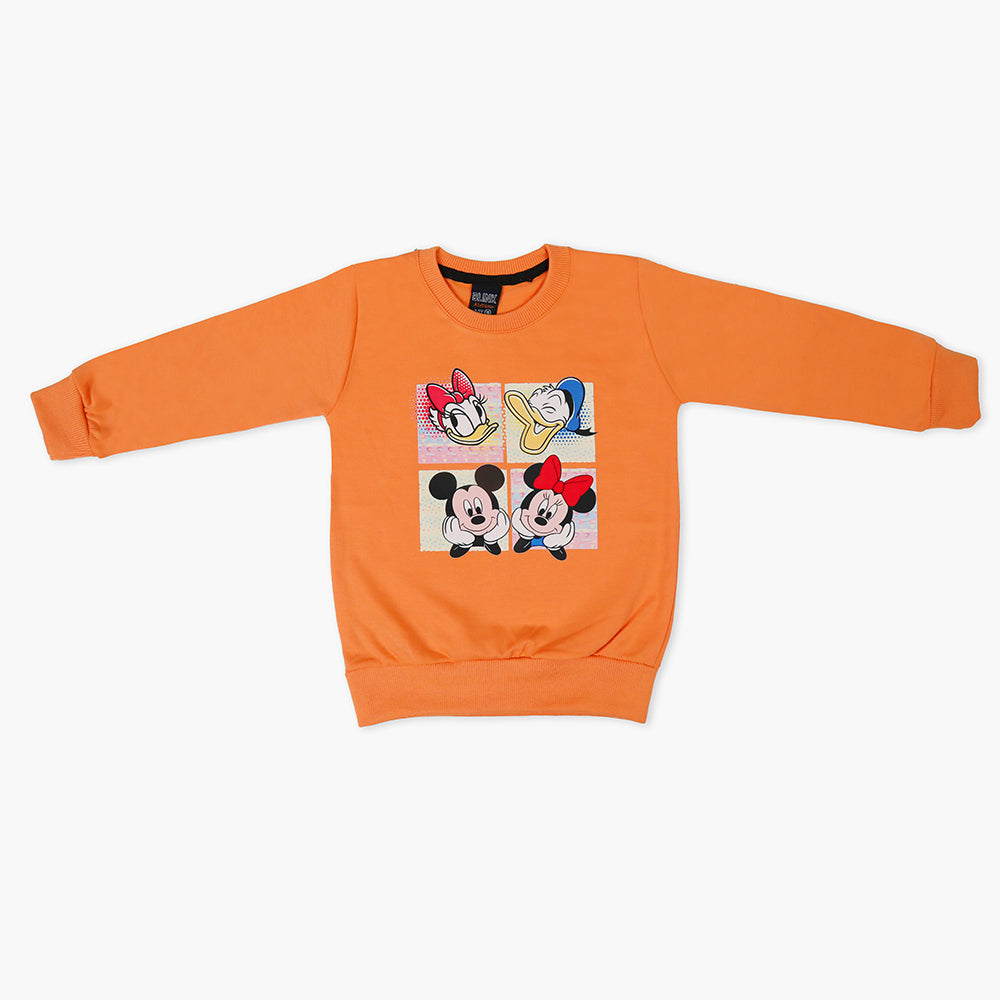 Girls Sweat Shirt - Orange, Girls T-Shirts, Chase Value, Chase Value