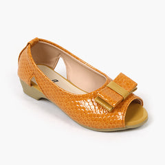 Girls Peep Toe Sandal - Yellow