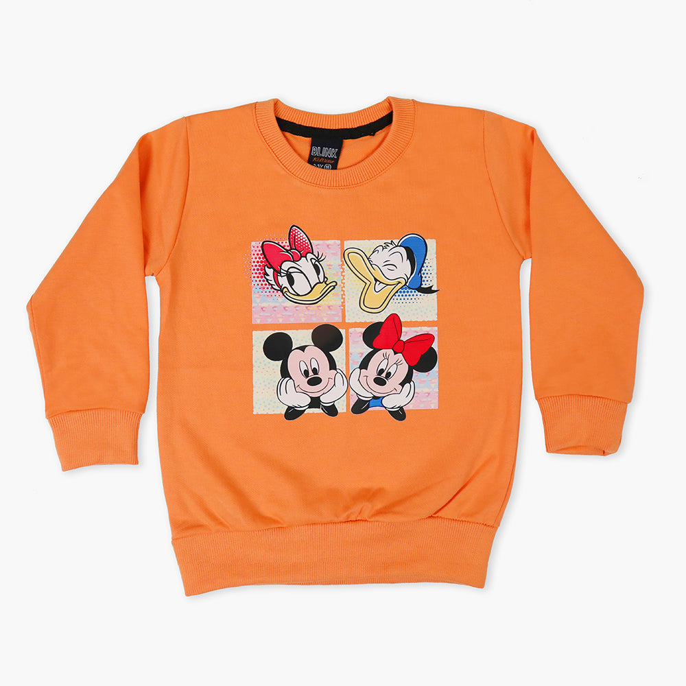 Girls Sweat Shirt - Orange, Girls T-Shirts, Chase Value, Chase Value