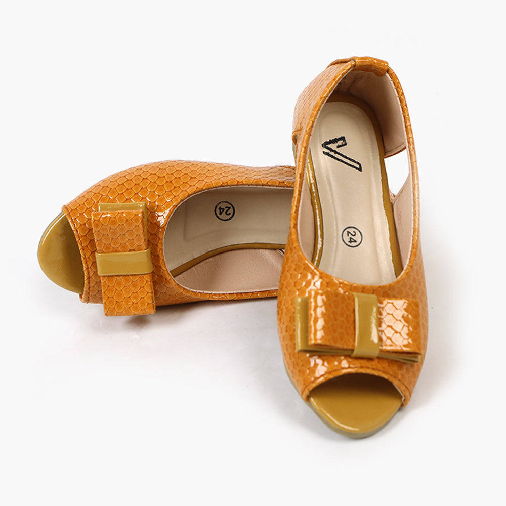 Girls Peep Toe Sandal - Yellow, Girls sandals, Chase Value, Chase Value