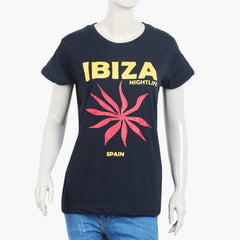 Women's Half Sleeves  T-Shirt  - Black, Women T-Shirts & Tops, Chase Value, Chase Value