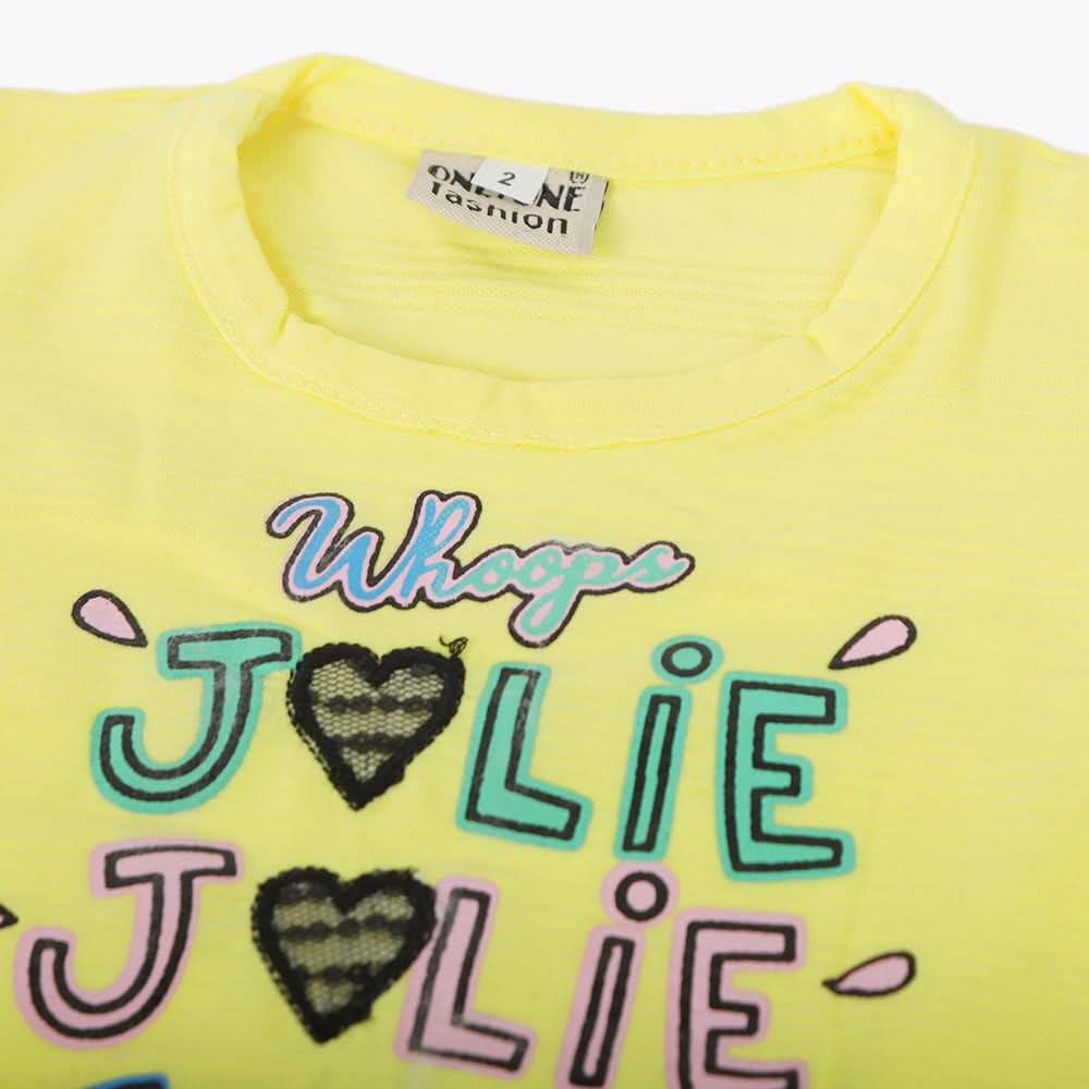 Newborn Girls Half Sleeves Suit - Yellow, Newborn Girls Sets & Suits, Chase Value, Chase Value