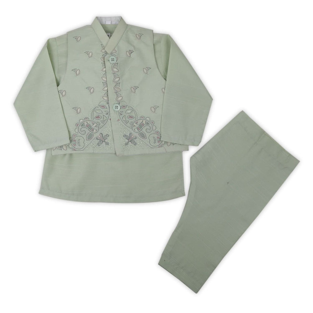 Newborn Boys Shalwar Suits Waistcoat - Light Green, Newborn Boys Shalwar Suits, Chase Value, Chase Value