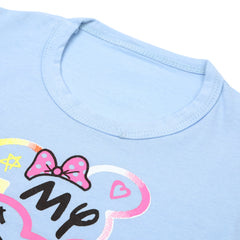 Girls Full Sleeves T-Shirt - Light Blue
