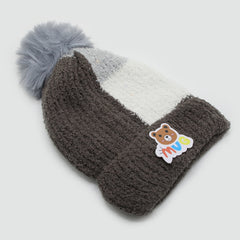 Kids Woollen Cap - Dark Grey