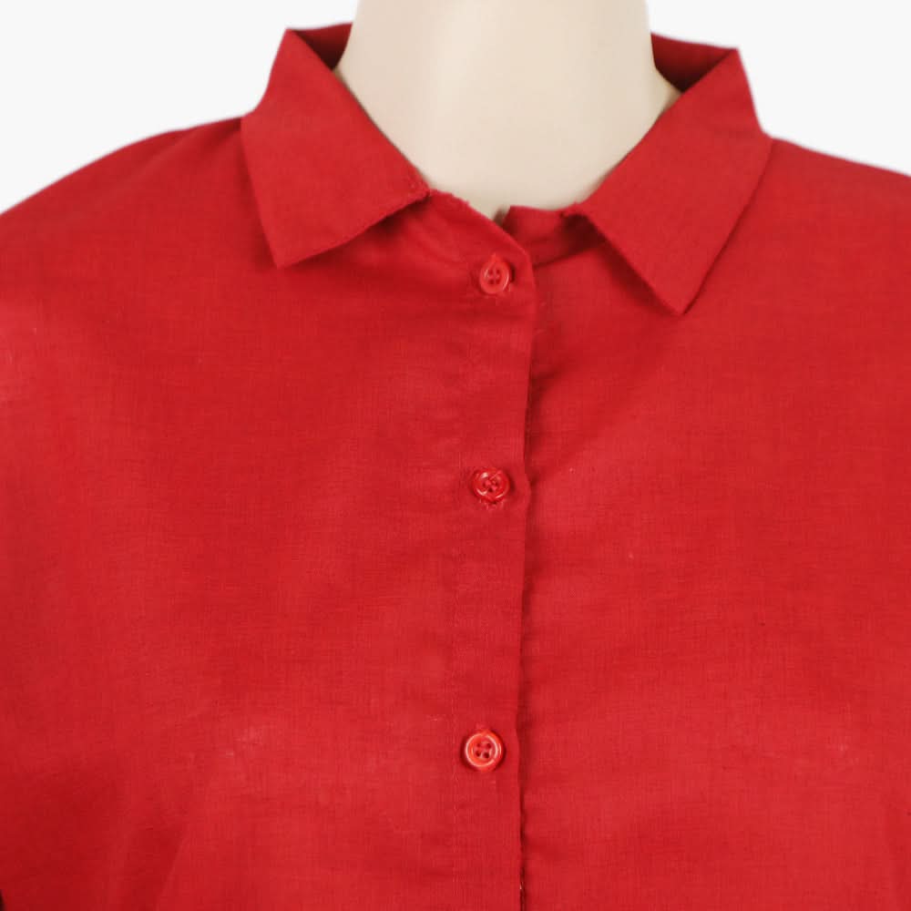 Women's Western 2Pcs Suit - Red, Women Shalwar Suits, Chase Value, Chase Value