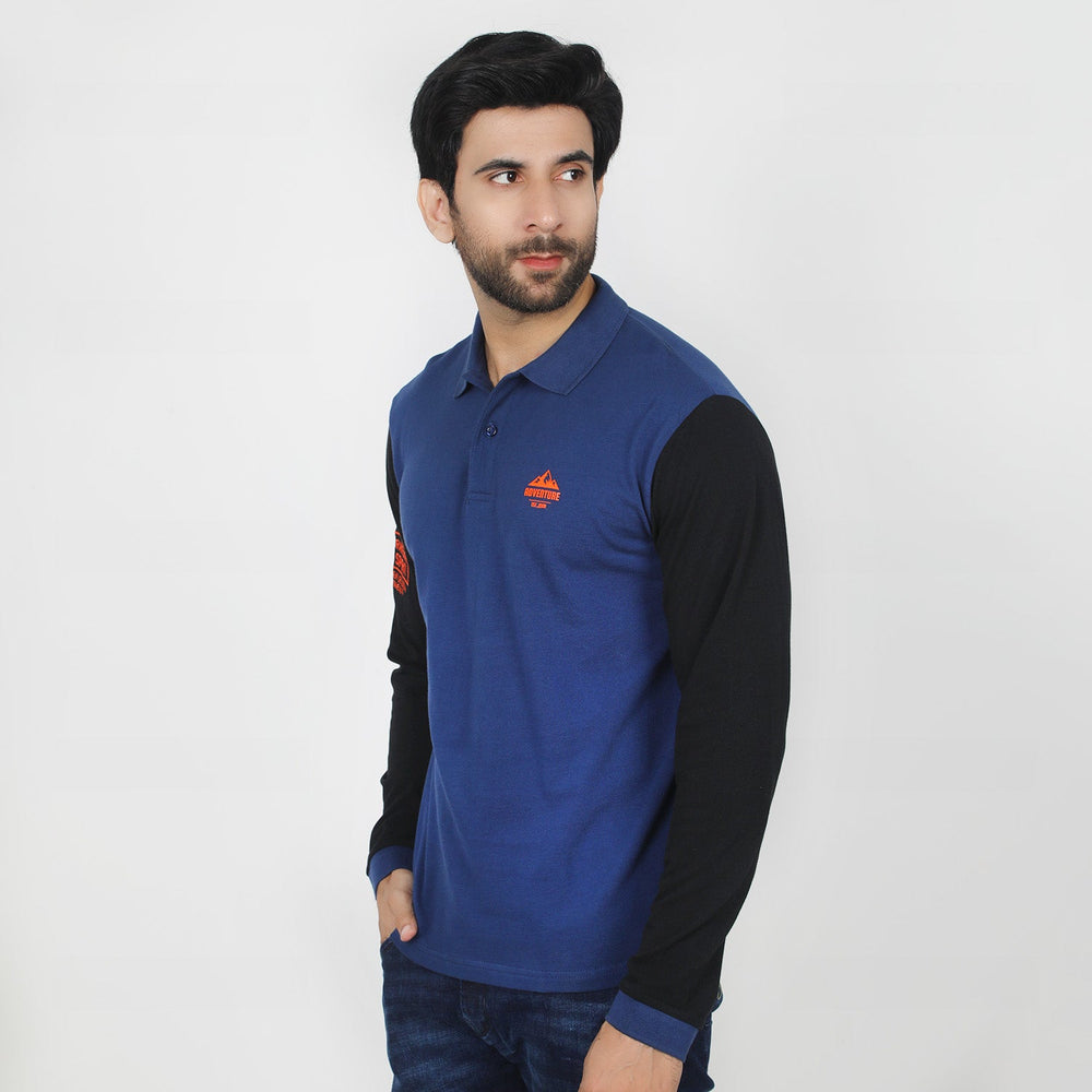Eminent Men's Full Sleeves Polo T-Shirt - Navy Blue, Men's T-Shirts & Polos, Eminent, Chase Value