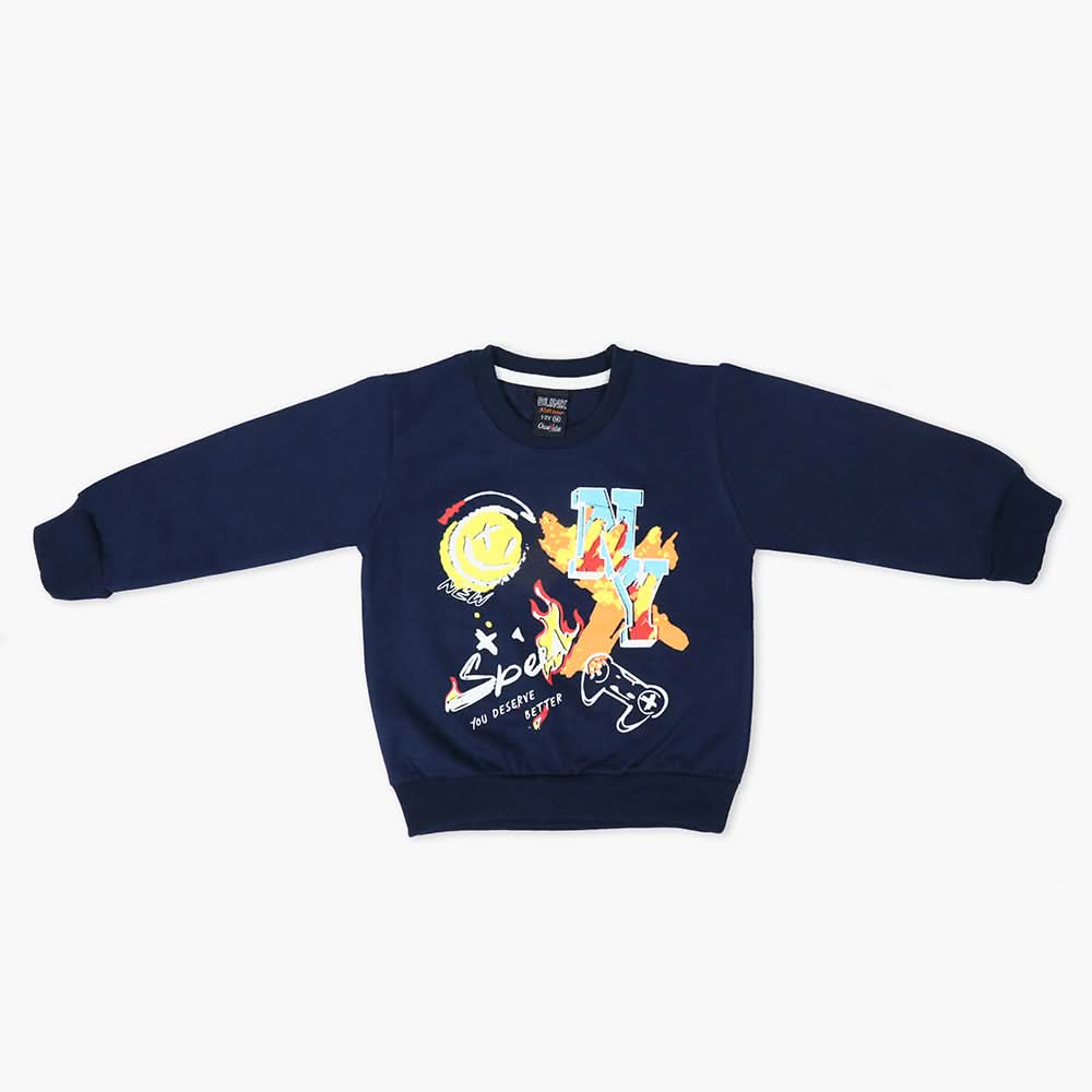 Boys Sweat Shirt - Navy Blue, Boys Hoodies & Sweat Shirts, Chase Value, Chase Value