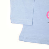 Girls Full Sleeves T-Shirt - Light Blue, Girls T-Shirts, Chase Value, Chase Value
