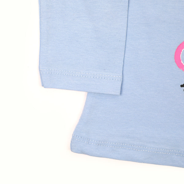 Girls Full Sleeves T-Shirt - Light Blue