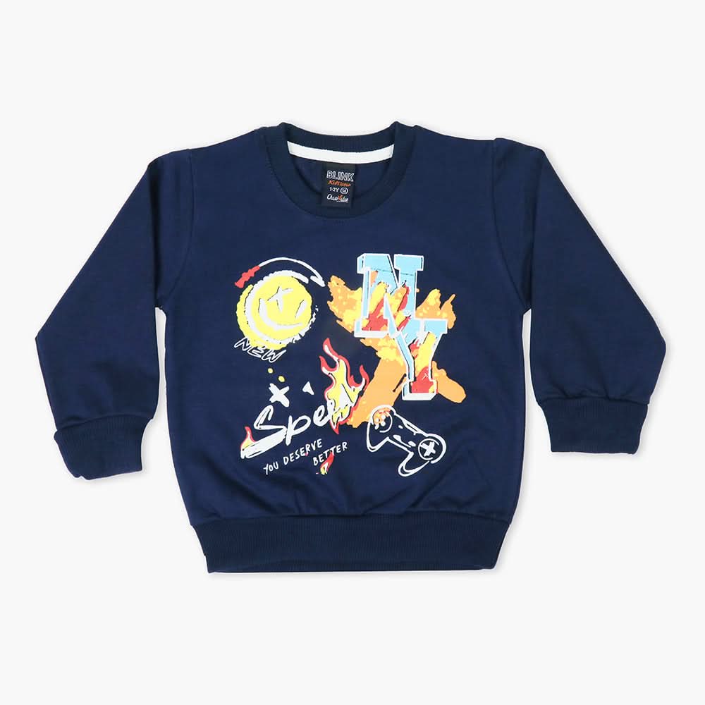 Boys Sweat Shirt - Navy Blue, Boys Hoodies & Sweat Shirts, Chase Value, Chase Value
