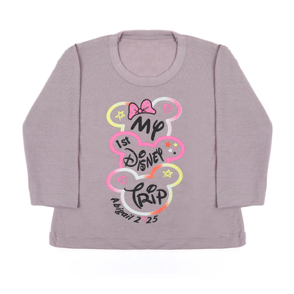 Girls Full Sleeves T-Shirt - Light Purple, Girls T-Shirts, Chase Value, Chase Value