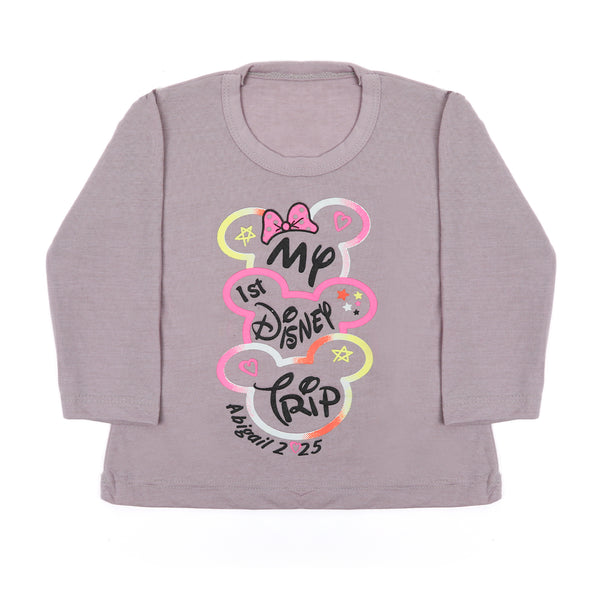 Girls Full Sleeves T-Shirt - Light Purple