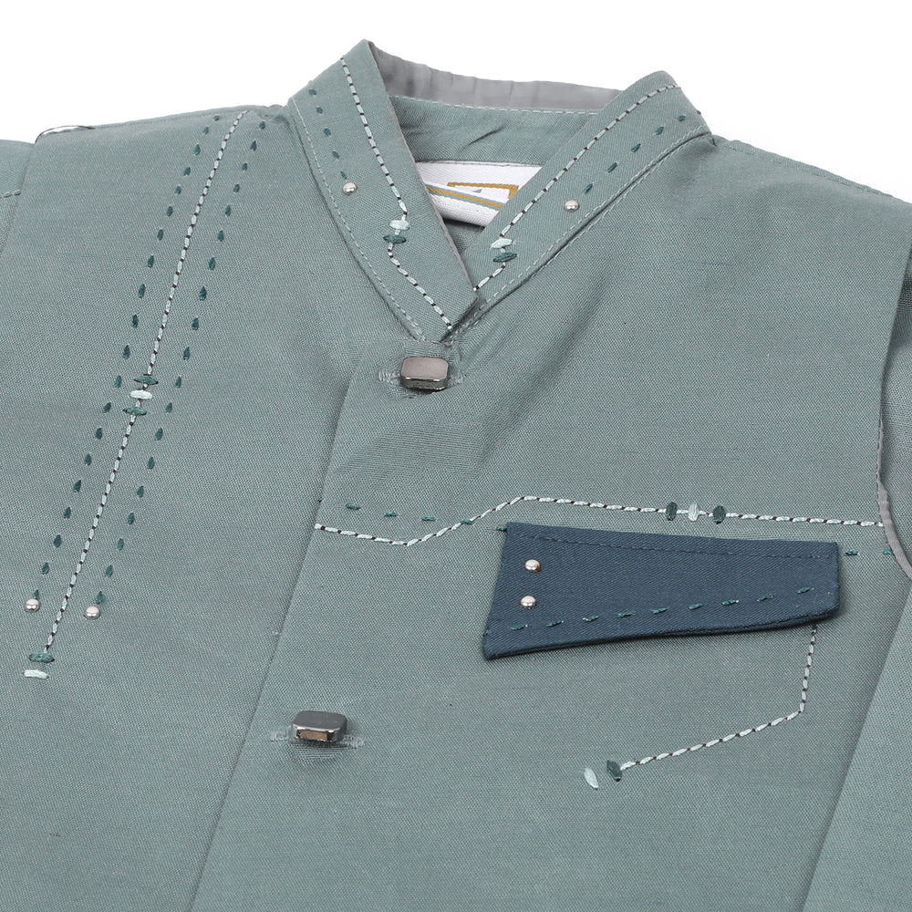 Newborn Boys Shalwar Suits Waistcoat - Green, Newborn Boys Shalwar Suits, Chase Value, Chase Value