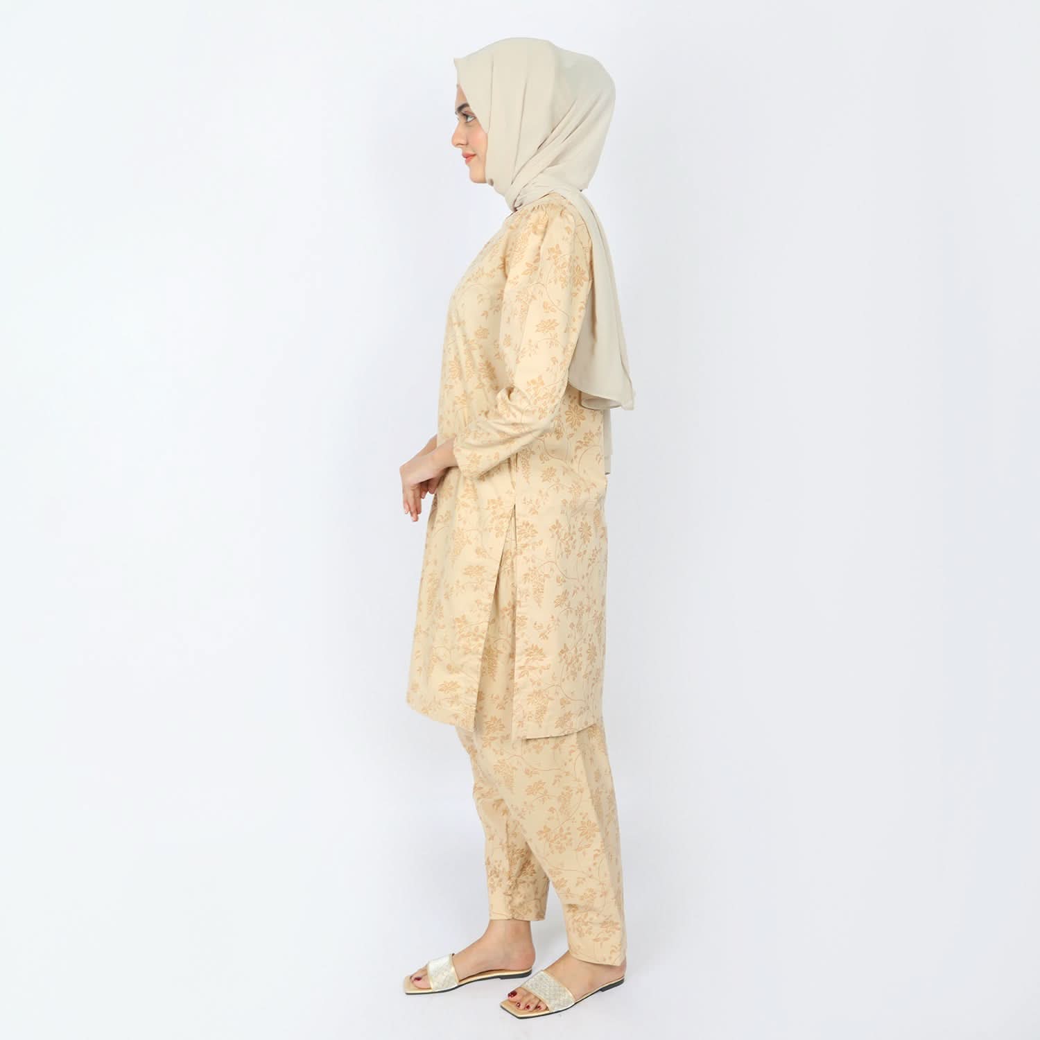 Eminent Women's Stitched 02pcs Suit - Beige, Women Shalwar Suits, Eminent, Chase Value