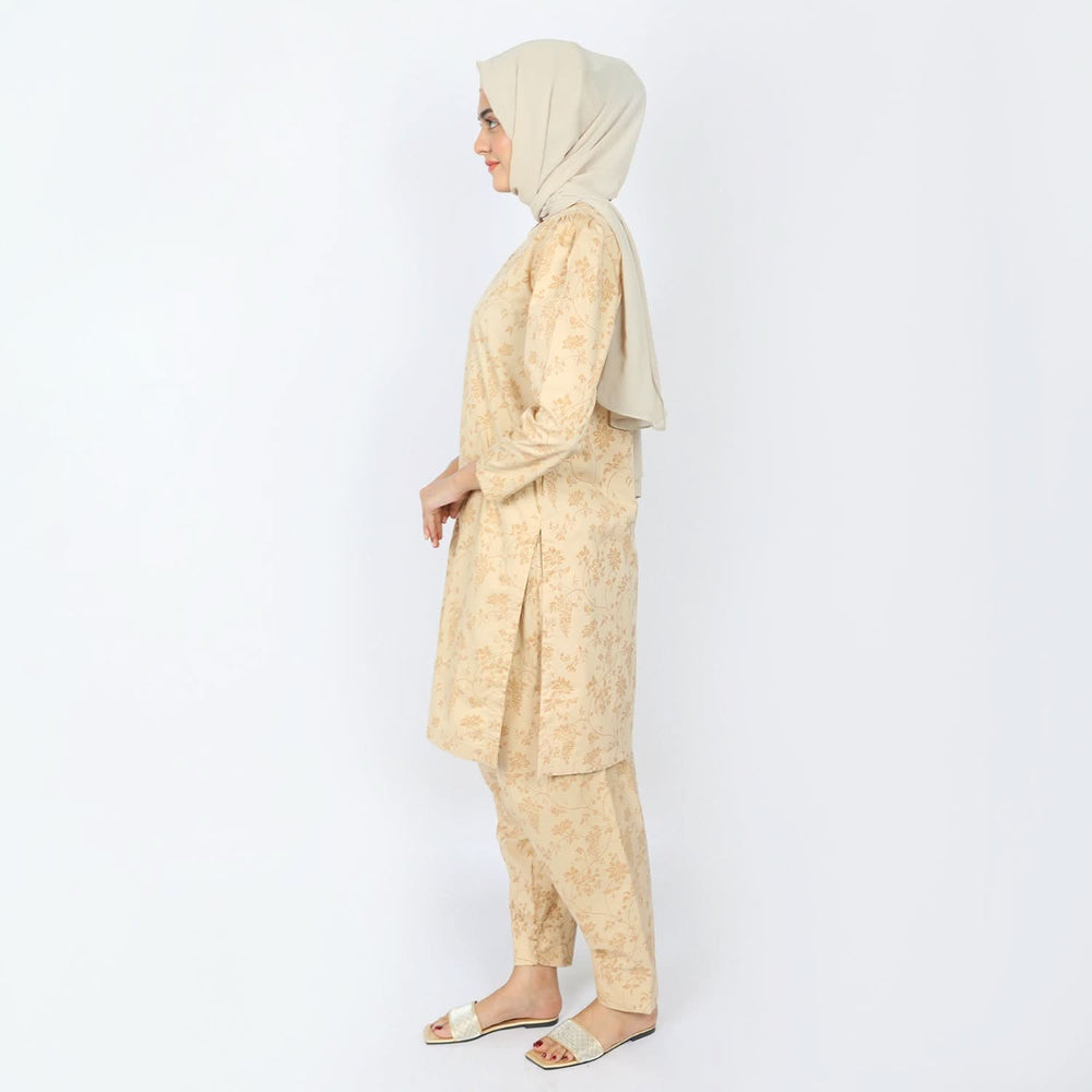 Eminent Women's Stitched 02pcs Suit - Beige, Women Shalwar Suits, Eminent, Chase Value