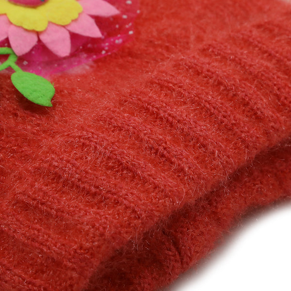 Kids Woolen Cap - Fuchsia