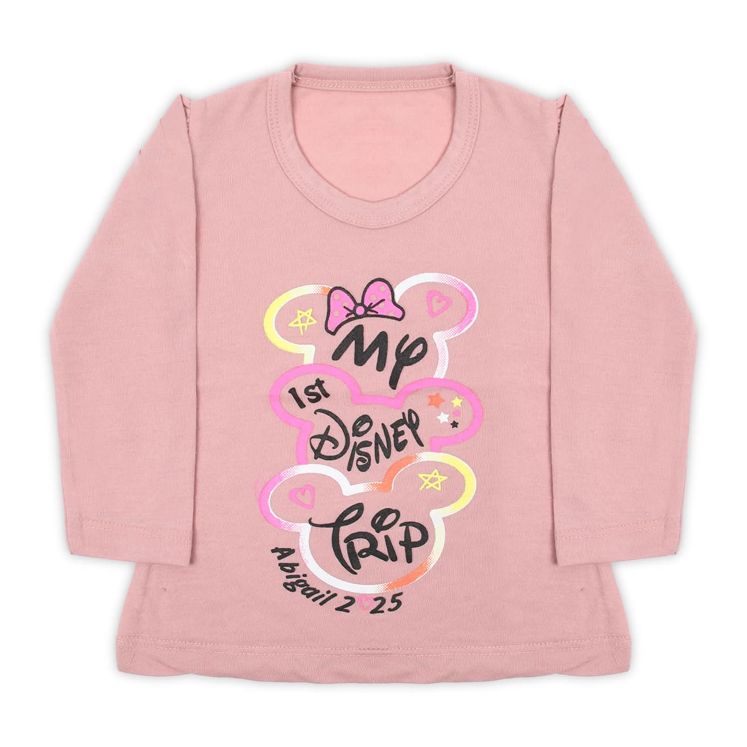 Girls Full Sleeves T-Shirt - Tea Pink, Girls T-Shirts, Chase Value, Chase Value