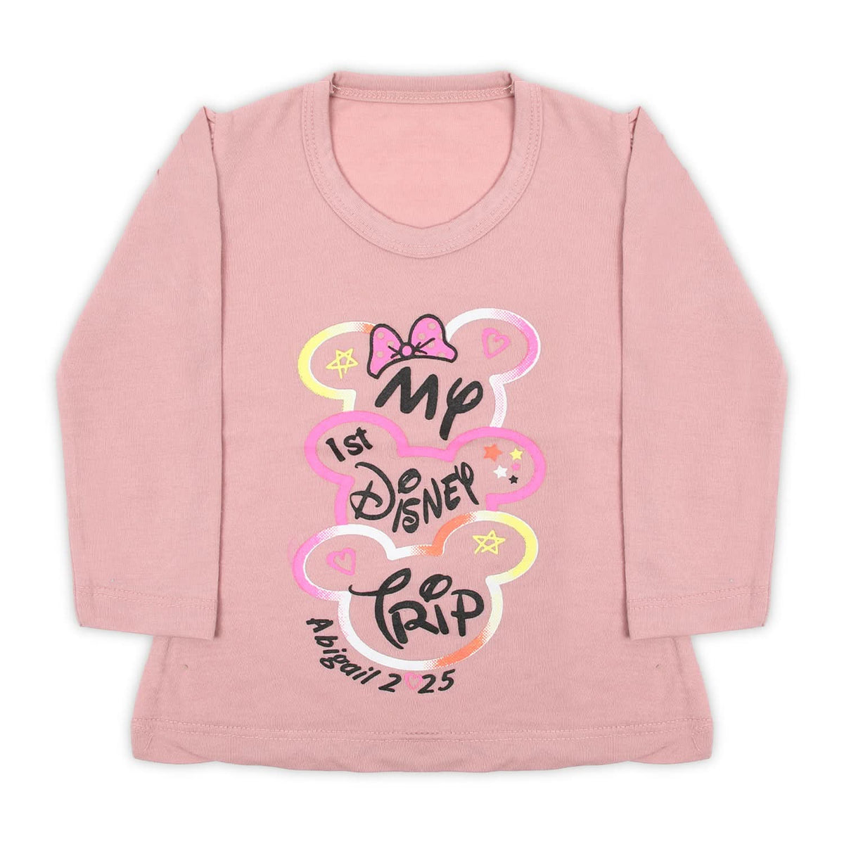 Girls Full Sleeves T-Shirt - Tea Pink, Girls T-Shirts, Chase Value, Chase Value