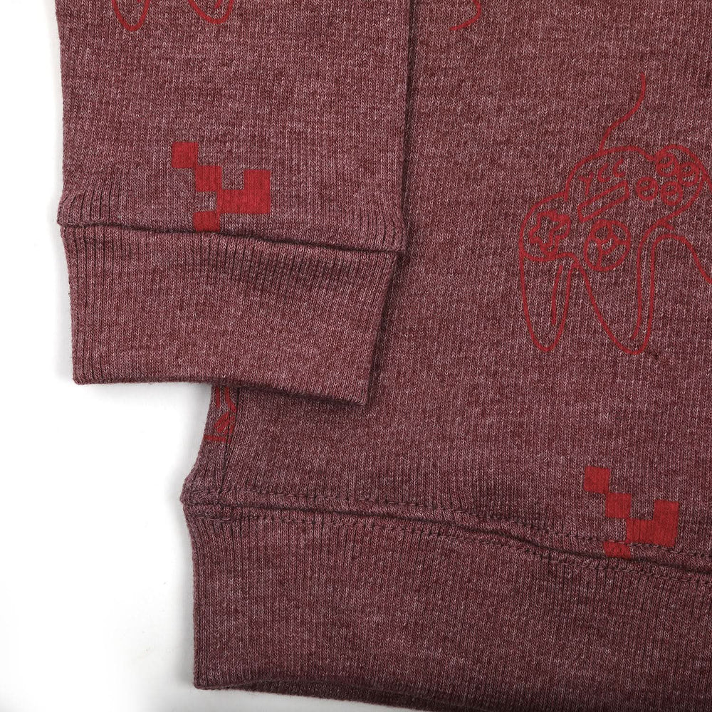 Boys Full Sleeves Sweat Shirt - Maroon, Boys Hoodies & Sweat Shirts, Chase Value, Chase Value