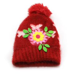 Kids Woolen Cap - Red