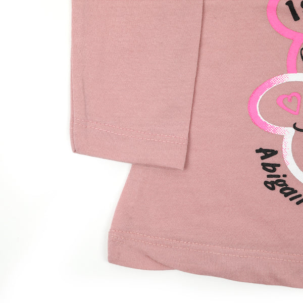 Girls Full Sleeves T-Shirt - Tea Pink