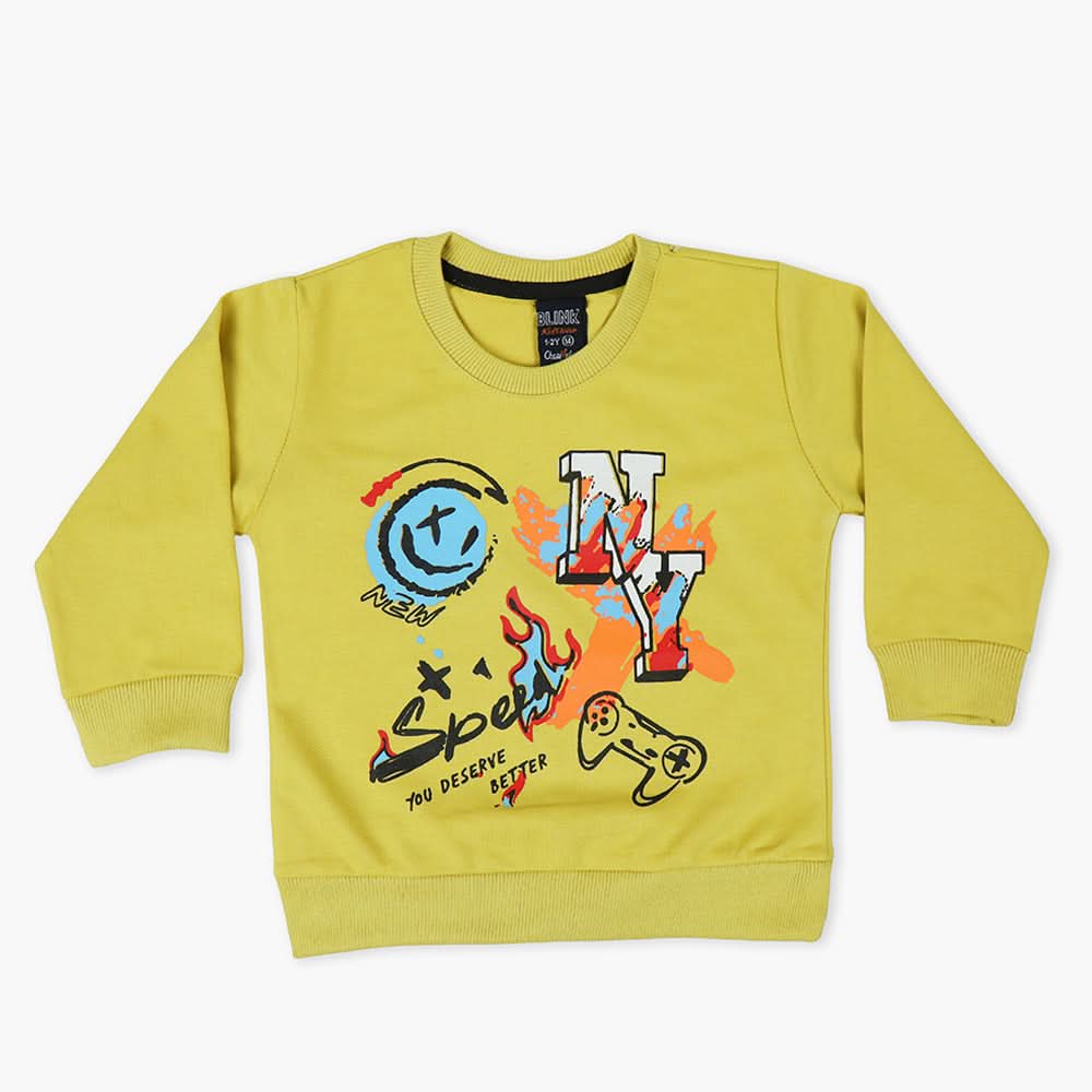 Boys Sweat Shirt - Mustard, Boys Hoodies & Sweat Shirts, Chase Value, Chase Value