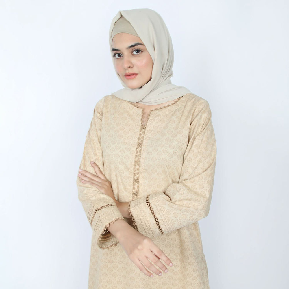 Eminent Women's Stitched 02pcs Suit - Beige, Women Shalwar Suits, Eminent, Chase Value