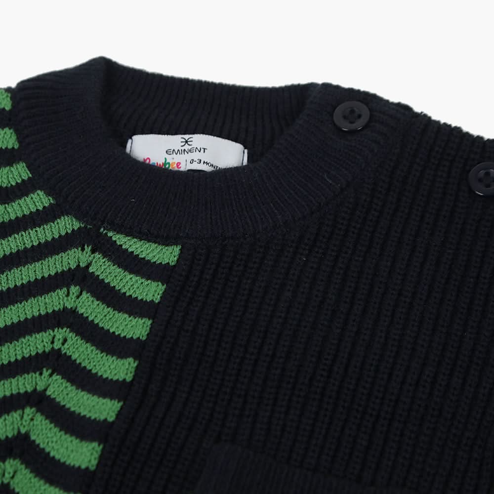 Eminent Newborn Boys Sweater - Navy & Green, Newborn Boys Winterwear, Eminent, Chase Value
