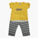 Newborn Girls Half Sleeves Suit - Mustard, Newborn Girls Sets & Suits, Chase Value, Chase Value