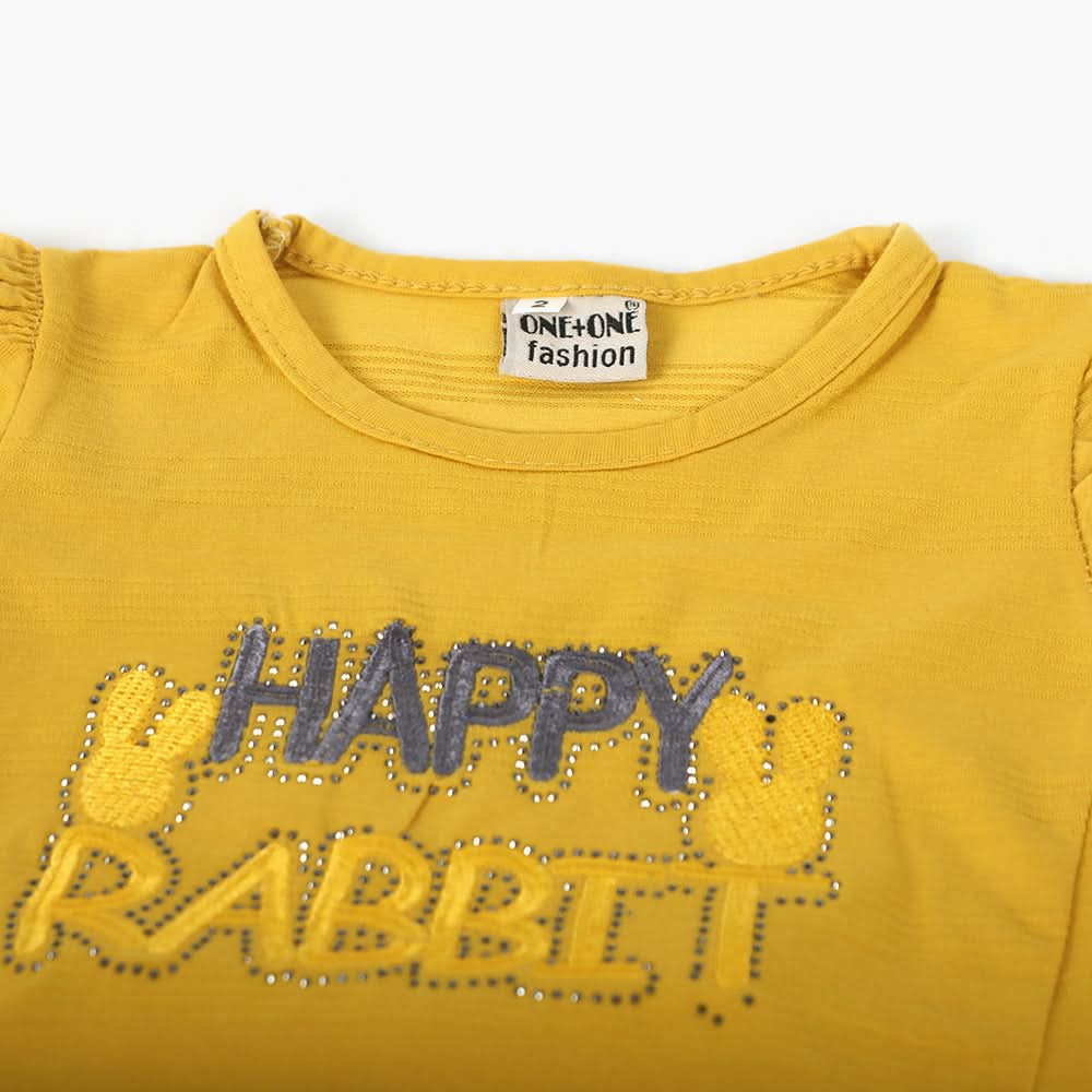 Newborn Girls Half Sleeves Suit - Mustard, Newborn Girls Sets & Suits, Chase Value, Chase Value