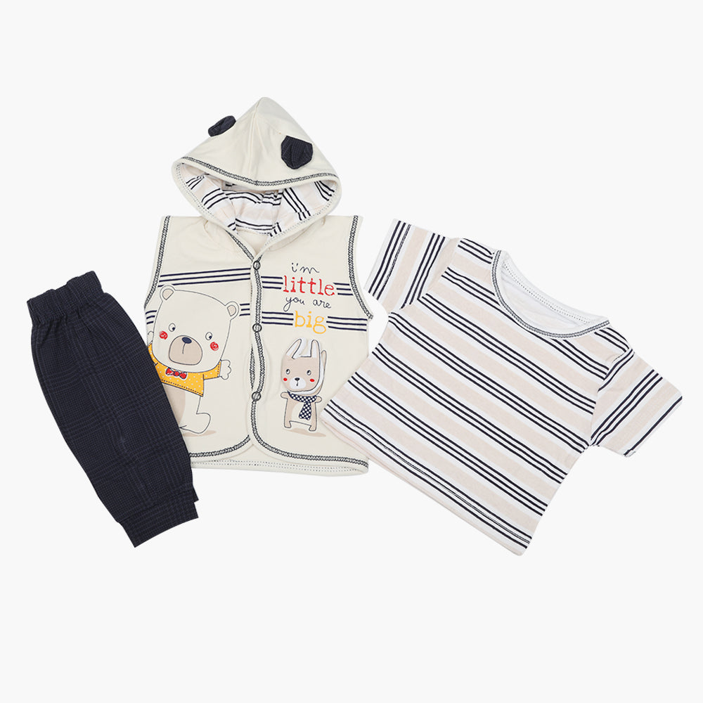 Newborn Boys Hoodie T-Shirt - Fawn Blue, Newborn Boys Shirts & T-Shirts, Chase Value, Chase Value