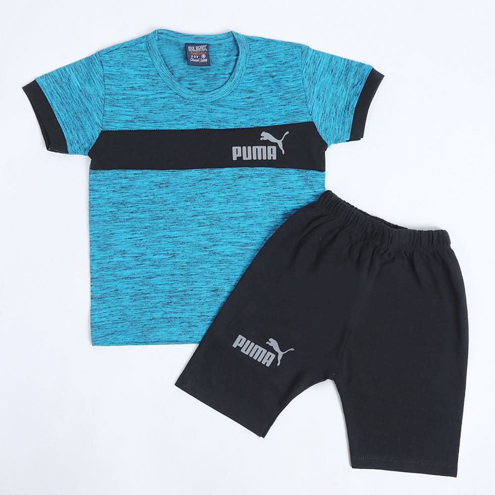 Boys Half Sleeves Suit - Blue, Boys Sets & Suits, Chase Value, Chase Value