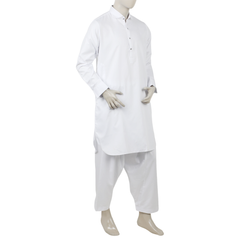 Eminent Men's Kameez Shalwar Suit - White