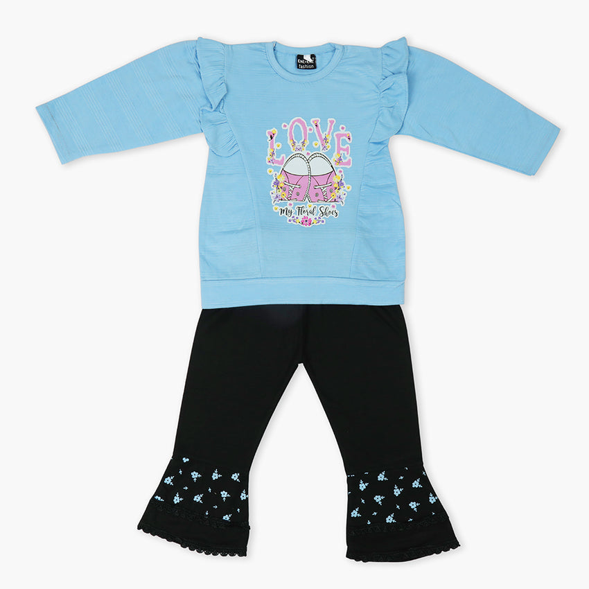 Girls Tights Suit - Light Blue, Girls Suits, Chase Value, Chase Value