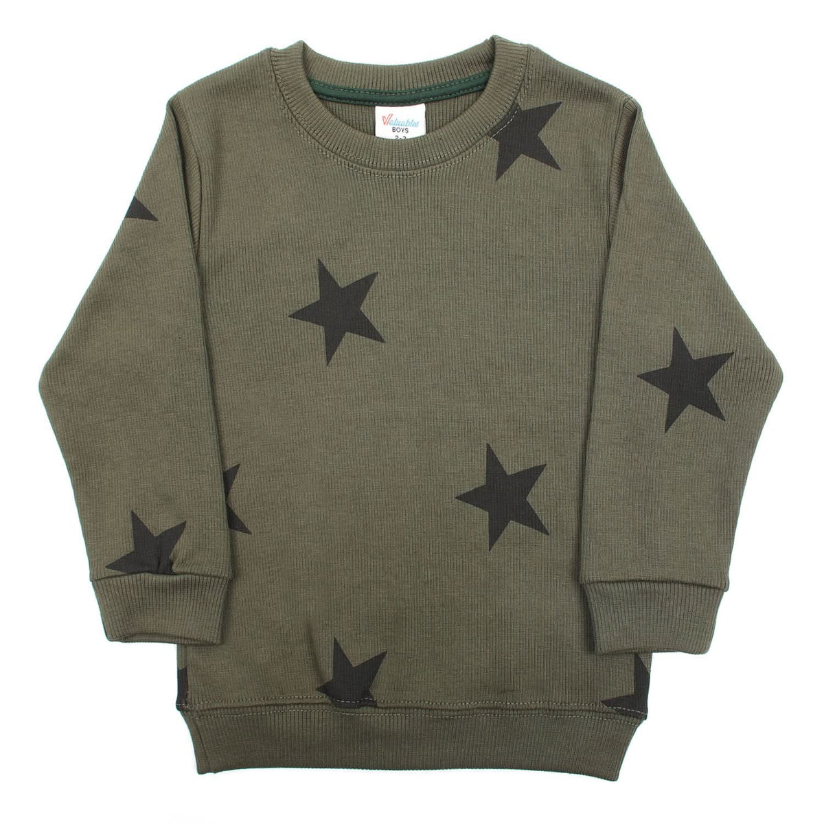 Boys Full Sleeves Sweat Shirt - Olive, Boys Hoodies & Sweat Shirts, Chase Value, Chase Value