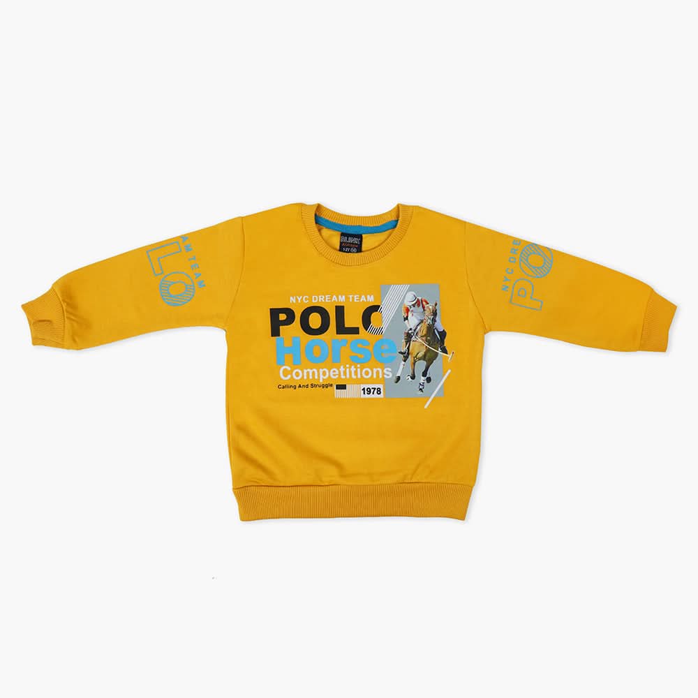 Boys Sweat Shirt - Yellow, Boys Hoodies & Sweat Shirts, Chase Value, Chase Value