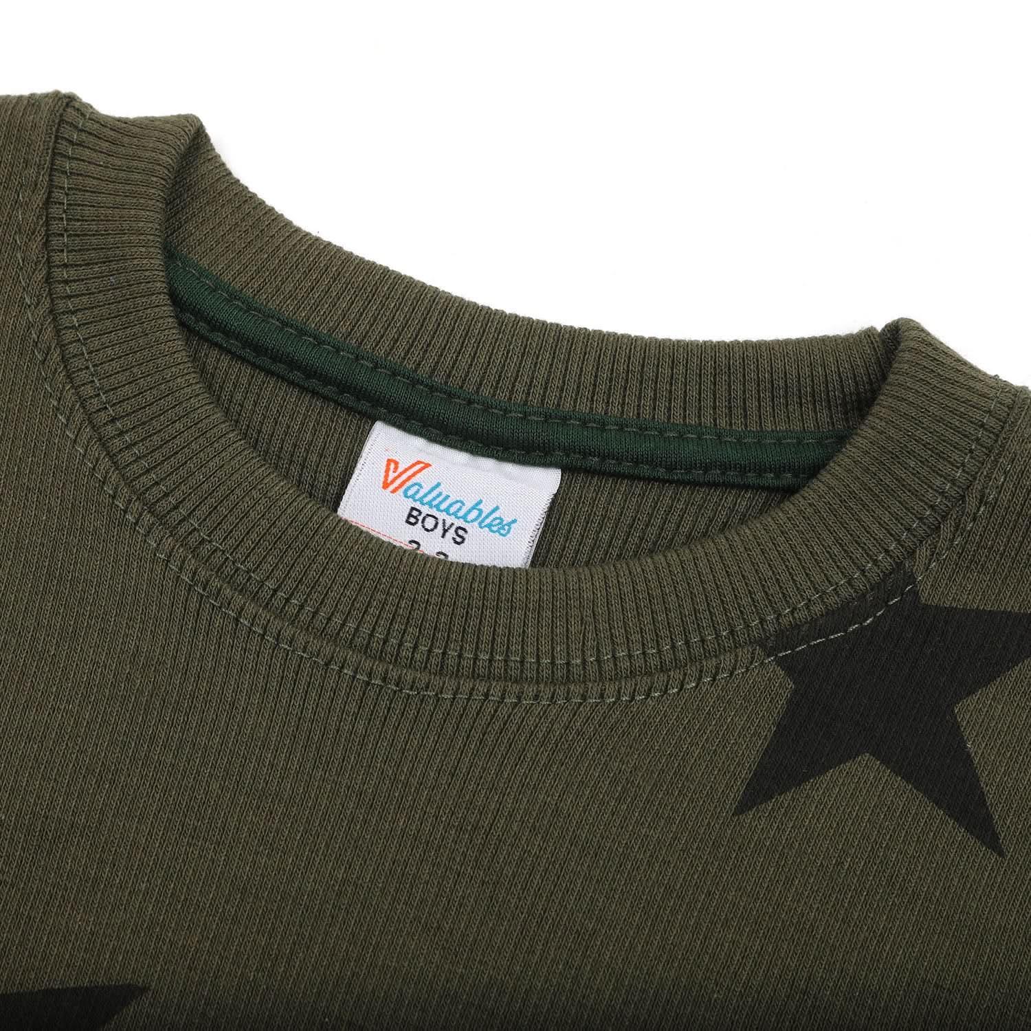 Boys Full Sleeves Sweat Shirt - Olive, Boys Hoodies & Sweat Shirts, Chase Value, Chase Value