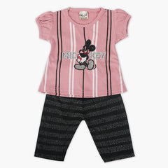 Newborn Girls Half Sleeves Suit - Tea Pink, Newborn Girls Sets & Suits, Chase Value, Chase Value