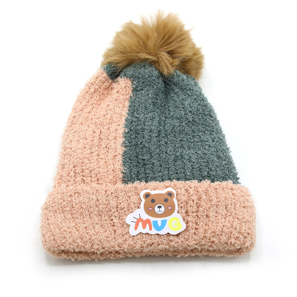 Kids Woollen Cap - Light Brown