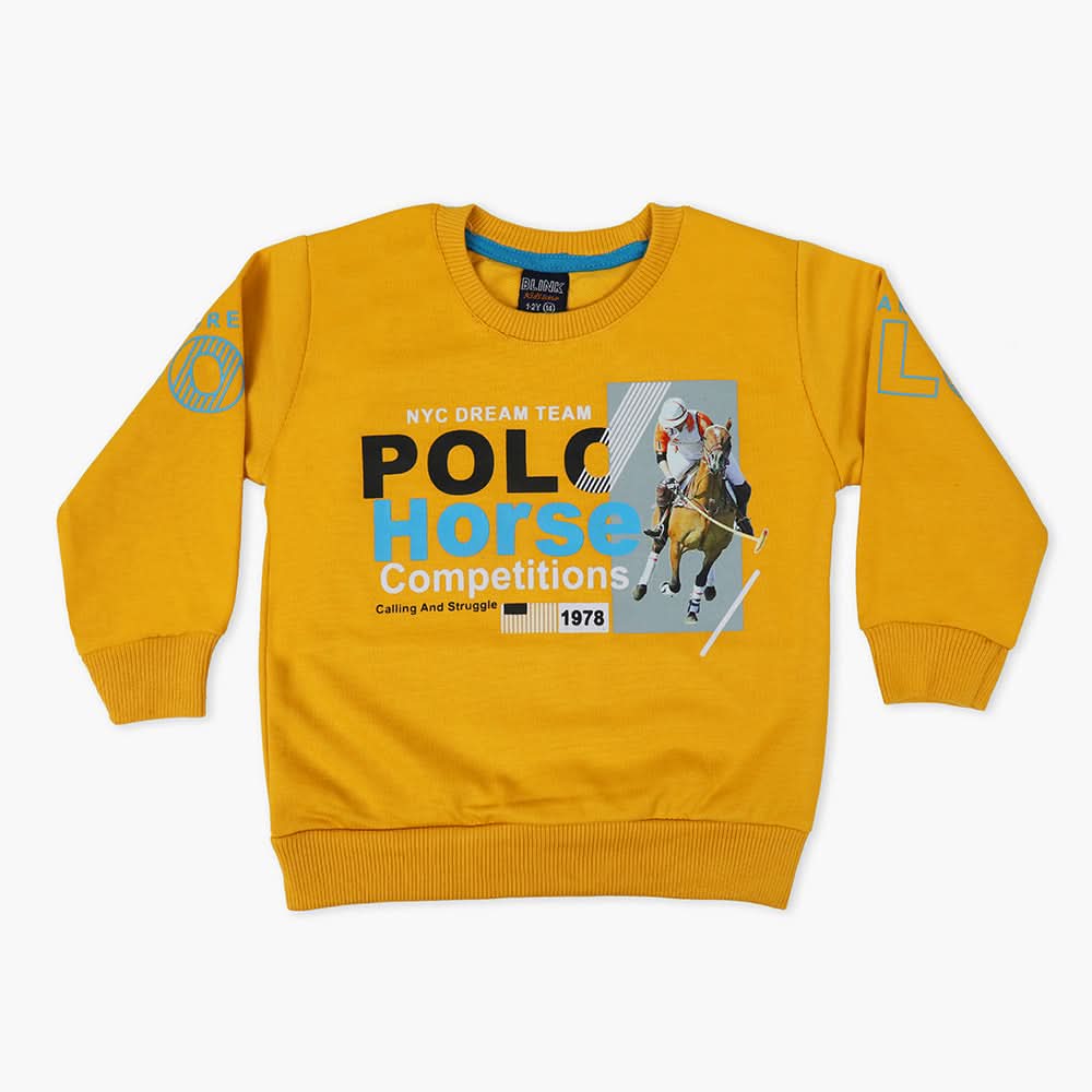 Boys Sweat Shirt - Yellow, Boys Hoodies & Sweat Shirts, Chase Value, Chase Value