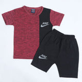 Boys Half Sleeves Suit - Maroon, Boys Sets & Suits, Chase Value, Chase Value