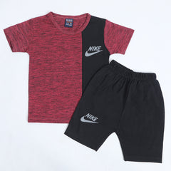 Boys Half Sleeves Suit - Maroon, Boys Sets & Suits, Chase Value, Chase Value