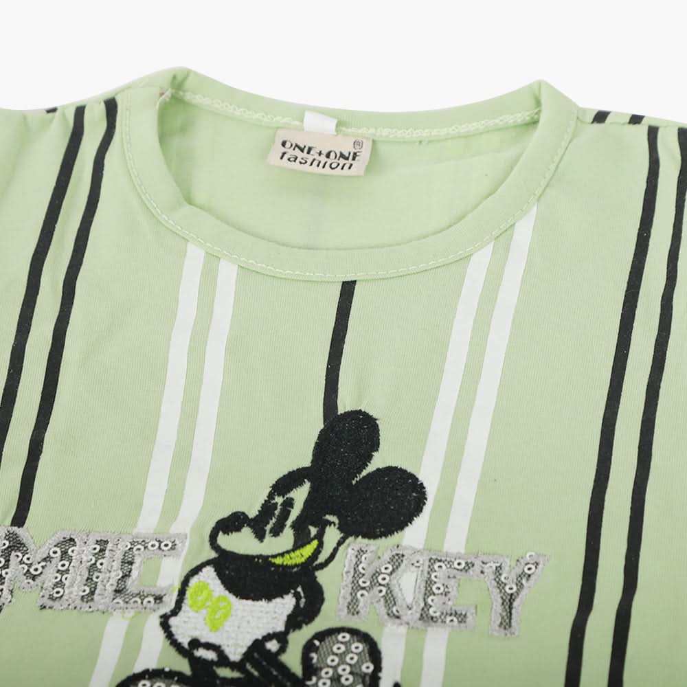 Newborn Girls Half Sleeves Suit - Light Green, Newborn Girls Sets & Suits, Chase Value, Chase Value