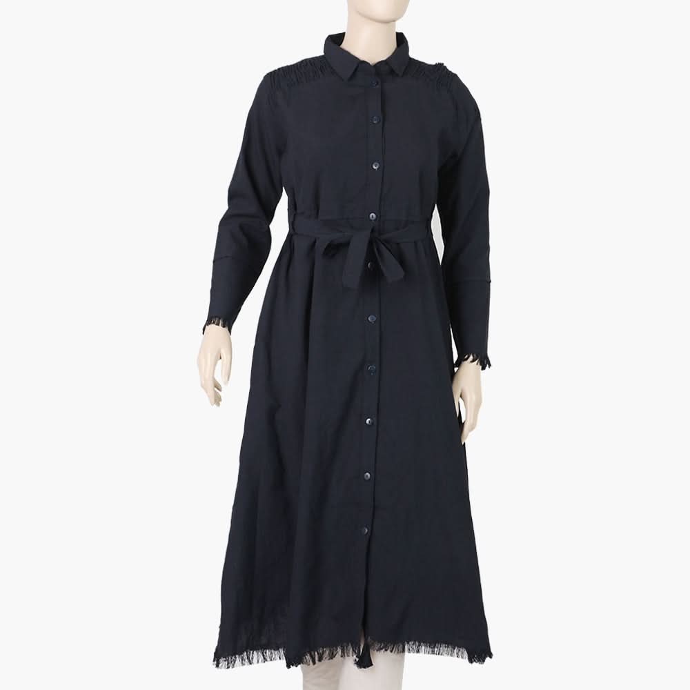 Women's Western Long Top With Open Front - Black, Women T-Shirts & Tops, Chase Value, Chase Value